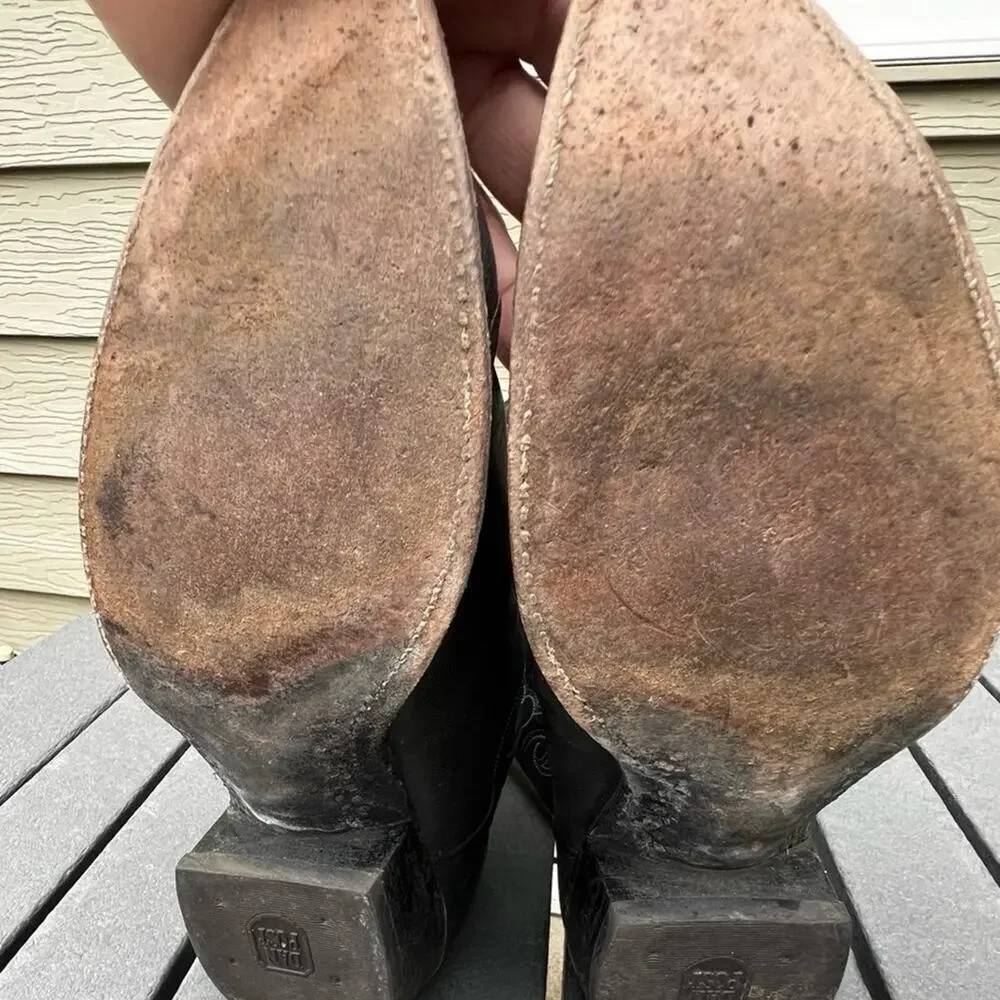 Dan Post Gray CowboyBoots, Ranch Work Rodeo, Men's size 10D
